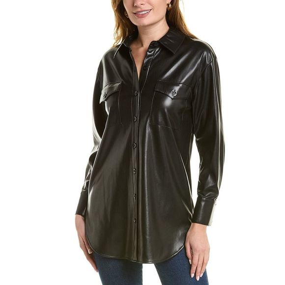 Dimitra Oversized Hi Lo Btn Dn Shirt